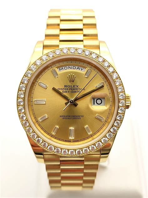 34mm diamond bezel for rolex baguette|rolex diamond watch price.